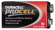 BATTERY, 9V DURACELL, EACH